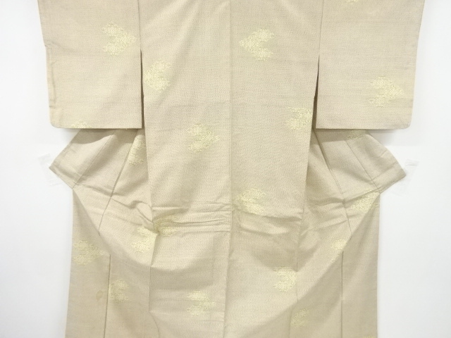 JAPANESE KIMONO / ANTIQUE KIMONO / SILK / TSUMUGI / WOVEN RHOMBUS
